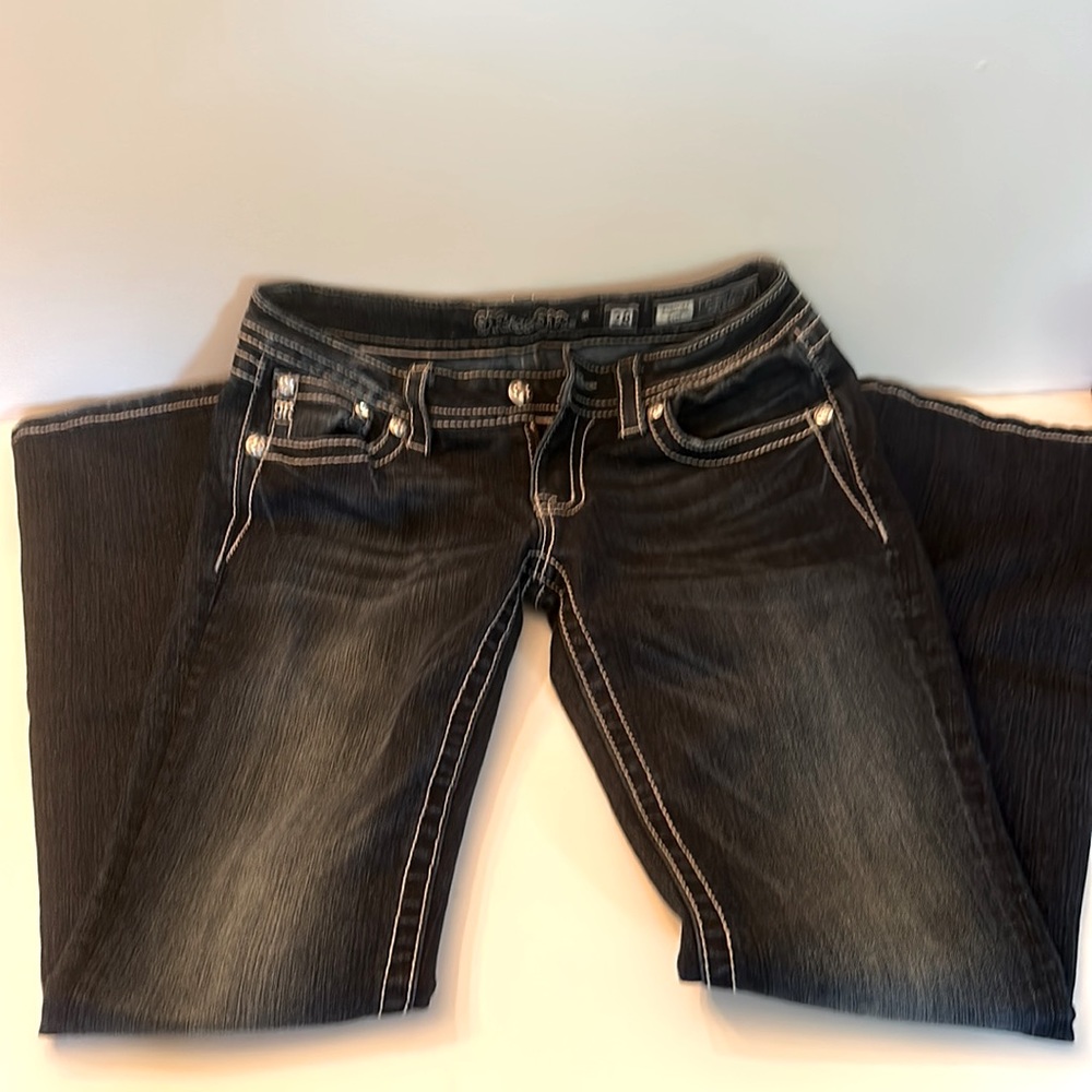 Miss Me Boot dark blue wash